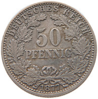 KAISERREICH 50 PFENNIG 1877 C  #t029 0253 - 50 Pfennig