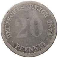 KAISERREICH 20 PFENNIG 1874 D  #t029 0269 - 20 Pfennig