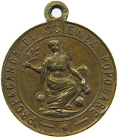 ITALY STATES NAPLES MEDAL  PROPAGANDA DI SCIENZA POPOLARE #sm05 1179 - Naples & Sicile