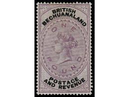 * BECHUANALAND. 1888. 1 £ Lilac And Black. Yv. 21 Cat. 1.500€. SG.20. - Autres & Non Classés