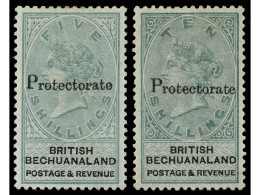 * BECHUANALAND. 1888. PROTECTORATE. 1 S. To 10 S., 5 Values. 2,6 S. Slight Vertical Bend. 2,6 S., 5 S. And 10 S., E. DIE - Altri & Non Classificati