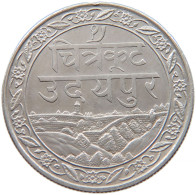 INDIA PRINCELY STATES MEWAR RUPEE 1928 Fatteh Singh (1885 - 1930) #t025 0127 - Inde
