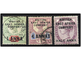 (*)/° AFRICA ORIENTAL BRITANICA. 1890. COMPLETE Set, Mint And Used. Yv. 1, 2/3 Cat. 1.300€. SG.1, 2/3. - Autres & Non Classés