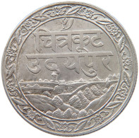 INDIA PRINCELY STATES MEWAR RUPEE 1928 Fatteh Singh (1885 - 1930) #t026 0097 - Inde