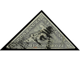 ° CABO DE BUENA ESPERANZA. 1863. 6 P. Slate-purple. Wide Margins. Yv. 5a Cat. 425€. SG.7d. - Otros & Sin Clasificación