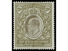 * AFRICA ORIENTAL BRITANICA. 1903. EAST AFRICA AND UGANDA. 20 R. Grey And Stone. Hinge Remain. Yv. 106 Cat. 900€. SG.15. - Other & Unclassified
