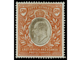 * AFRICA ORIENTAL BRITANICA. 1903. EAST AFRICA AND UGANDA. 50 R. Grey And Red-brown. Regummed. Yv. 107 Cat. 2.000€. SG.1 - Autres & Non Classés