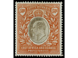 * AFRICA ORIENTAL BRITANICA. 1903. EAST AFRICA AND UGANDA. 50 R. Grey And Red-brown. Regummed. Yv. 107 Cat. 2.000€. SG.1 - Other & Unclassified