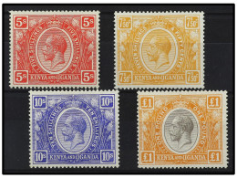 * KENIA Y UGANDA. 1922-5. FOUR Values. 5 S. To 1 £. Yv. 15/18 Cat. 485€. SG.92/5. - Other & Unclassified