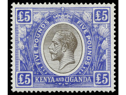 * KENIA Y UGANDA. 1922-7. 5 £ Black And Blue. Fresh Colour And Very Well Centered. Yv. 22 Cat. 3.000€. SG.99. - Autres & Non Classés