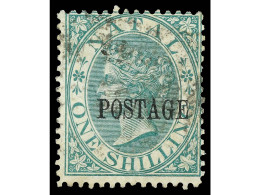 ° NATAL. 1869. 1 S. Green. B.P.A. Certificate. Yv. 18II Cat. 1.600€. SG.31. - Other & Unclassified