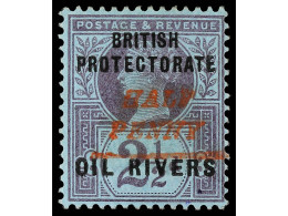 * COSTA DE NIGER. 1893. PROTECTORATE. 1/2 P. Red On 2 1/2 Purple On Blue. Original Gum Lightly Hinged. It Is Believe Tha - Andere & Zonder Classificatie