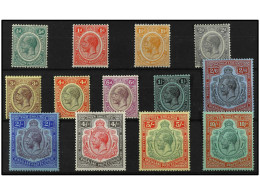 * NYASSALAND. 1921-33. THIRTEEN Values, Complete Set. Includes Yv. *43/51, 52/5 And 56/8, SG. 114/22, 123/6 And 127/9. Y - Altri & Non Classificati