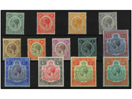 * NYASSALAND. 1921-33. THIRTEEN Values, Complete Set. Includes Yv. *43/51, 52/5 And 56/8, SG. 114/22, 123/6 And 127/9. Y - Autres & Non Classés