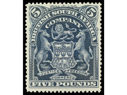 ** RHODESIA. 1901. 5 £ Deep Blue. SCARCE. Ex Samos. Yv. 72. SG.92. Stanley Gibbons.3.250£. - Other & Unclassified