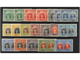 * RHODESIA. 1910. 1/2 P. To 3 S., 17 Values, Plus Colour Varieties On 1/2 P., 1 P. And 2 1/2 P. 7 S. 6 P. RAYBAUDI Certi - Otros & Sin Clasificación