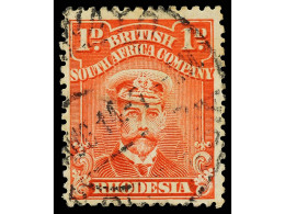 ° RHODESIA. 1914. 1 P. Red. Perf. 13 1/2. SCARCE. Yv. 40 Var. SG.208d. Stanley Gibbons.550£. - Other & Unclassified