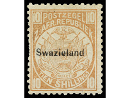 * SWAZILAND. 1889. 10 S. Fawn Overprinted SWAZILAND, Unused With Original Gum. Defective Perforations At Left. An Extrem - Other & Unclassified