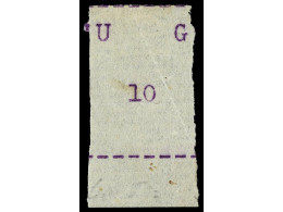 (*) UGANDA. 1895. 10 C. Violet, Narrow Letters, Narrow Stamp, Diagonal Crease. R.P.S. Certificate. SG. 36 Cat. 650£. Yv. - Andere & Zonder Classificatie