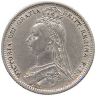 GREAT BRITAIN SIXPENCE 1888 Victoria 1837-1901 #t022 0605 - H. 6 Pence