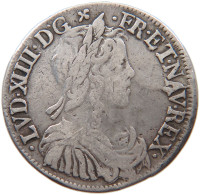 FRANCE 1/2 ECU 1650 N Montpellier  Louis XIV. (1643–1715) #t029 0057 - 1643-1715 Louis XIV The Great