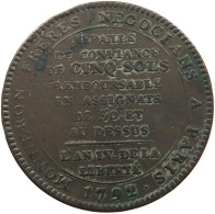 FRANCE 5 SOLS 1792 Monneron De 5 Sols #sm05 0919 - 1792-1804 1ère République (An I – An XII)