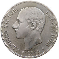 SPAIN 5 PESETAS 1885 87 Alfonso XII. (1874–1885) #t025 0001 - First Minting