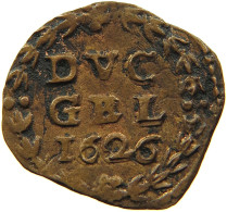 NETHERLANDS GELDERLAND DUIT 1626  #t027 0485 - Provincial Coinage