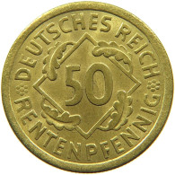 WEIMARER REPUBLIK 50 RENTENPFENNIG 1924 A  #t029 0215 - 50 Renten- & 50 Reichspfennig