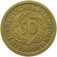 WEIMARER REPUBLIK 50 RENTENPFENNIG 1923 D  #t029 0213 - 50 Rentenpfennig & 50 Reichspfennig