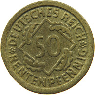 WEIMARER REPUBLIK 50 RENTENPFENNIG 1924 F  #t029 0211 - 50 Renten- & 50 Reichspfennig