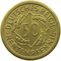 WEIMARER REPUBLIK 50 RENTENPFENNIG 1923 F  #t029 0217 - 50 Rentenpfennig & 50 Reichspfennig