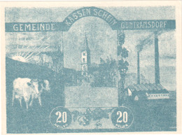 Autriche, Guntramsdorf, 20 Heller, Eglise, 1920, 1920-08-31, SPL, Mehl:FS 310a - Oesterreich