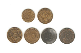 448/ Allemagne : Rép. De Weimar : 5 Et 10 Reichspfennig - 3 ème Reich : 4 X 10 Pfennig - Verzamelingen