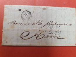 Lettre Avec Texte De Bagnères De Bigorre Pour Le Havre En 1852 - Ref  2846 - 1849-1876: Classic Period
