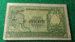 İTALYA-1951-  50  LİRE  F - Other & Unclassified