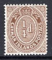 Cayman Islands 1908 KEVII - Wmk. Mult. Crown CA - ¼d Brown HM (SG 38) - Cayman Islands