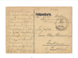 Feldpostkarte. Expédiée De Munsingen - Feldpost (franchise)