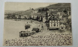 Montreux VD, Le Port, Hafen, Stadtansicht, 1902 - Montreux