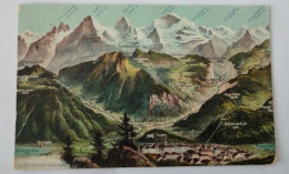 Interlaken BE, Gesamtansicht, Litho, 1910 - Interlaken