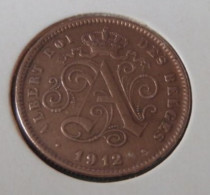 Albert I 2 Cent Belgische Leeuw 1912FR - 2 Cents