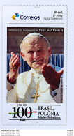 PB 188 Brazil Personalized Stamp Pope John Paul II Religion Poland 2020 - Personalisiert