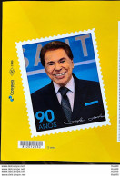 PB 186 Brazil Personalized Stamp Silvio Santos SBT Television TV Communication 2020 Vignette G - Gepersonaliseerde Postzegels