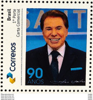 PB 186 Brazil Personalized Stamp Silvio Santos SBT Television TV Communication 2020 - Personalized Stamps