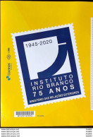 PB 182 Brazil Personalized Stamp Rio Branco Institute 2020 Vignette G - Sellos Personalizados