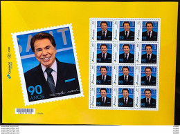 PB 186 Brazil Personalized Stamp Silvio Santos SBT Television TV Communication 2020 Sheet G - Sellos Personalizados