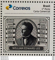 PB 183 Brazil Personalized Stamp Great Names Of Brazilian Philately William Edward Lee 2020 - Sellos Personalizados