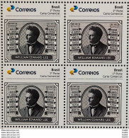 PB 183 Brazil Personalized Stamp Great Names Of Brazilian Philately William Edward Lee 2020 Block Of 4 - Gepersonaliseerde Postzegels