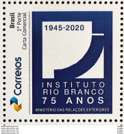 PB 182 Brazil Personalized Stamp Rio Branco Institute 2020 - Sellos Personalizados