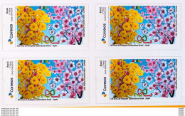PB 180 Brazil Personalized Stamp Diplomatic Relations Brazil Japan 2020 Block Of 4 - Gepersonaliseerde Postzegels